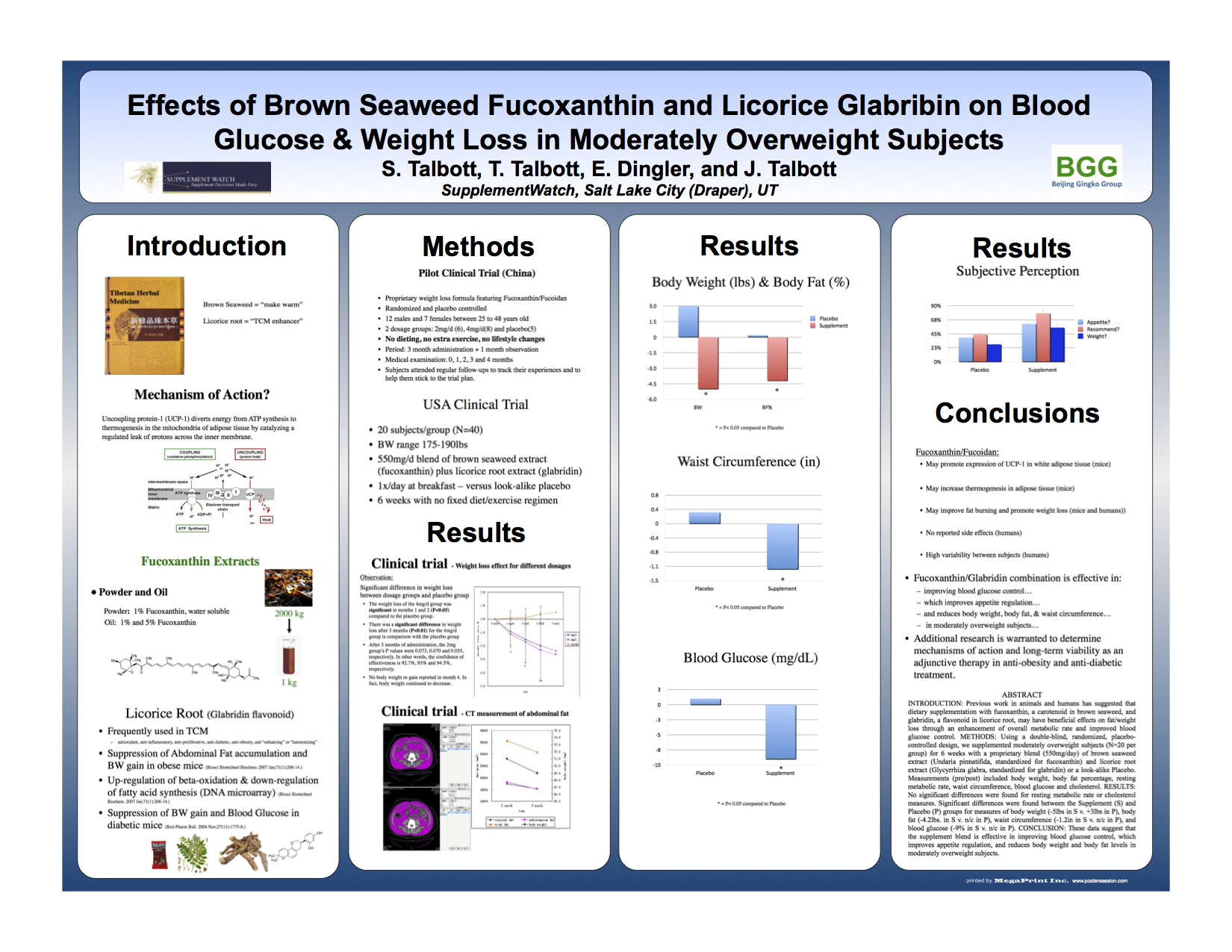 EB2012 - Brown Seaweed (Fucoxanthin) and Licorice Root (Glabridin) for Glucose Balance and Weight Loss